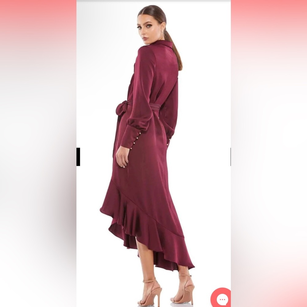 Mac Duggal Burgundy Midi Dress